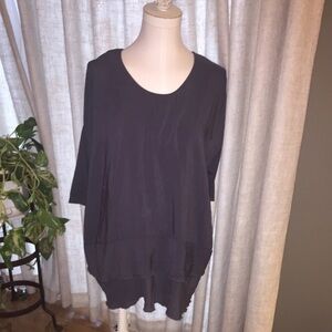 Monoreno Tunic Top Dark Gray S NWT